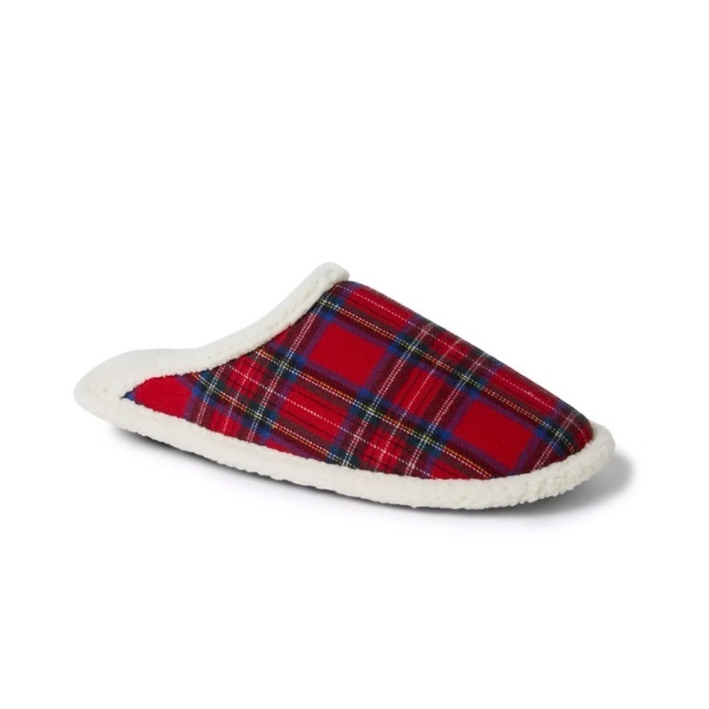 NWT Unisex Holiday Plaid Sherpa Slippers Men’s 9-10 Women’s 11-12 🎁